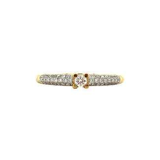 Gold ring with diamond 14 kt* new