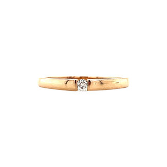 Rose gold ring with diamond 14 kt* new
