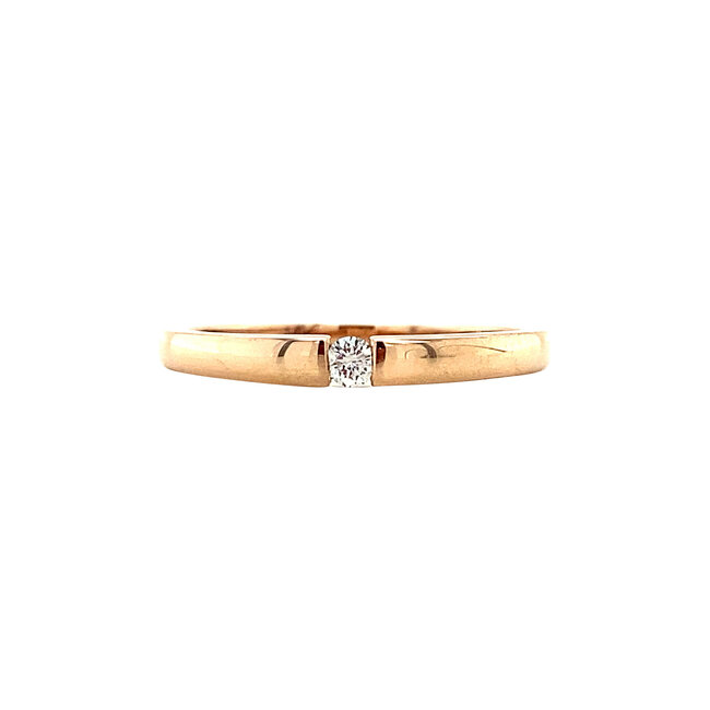 Rose gold ring with diamond 14 kt* new