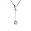 White gold pendant with diamond 14 kt