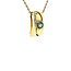 Gouden hanger met aquamarijn 14 krt