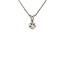 White gold solitaire pendant with diamond 14 kt