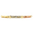 Tricolour gold bracelet with zirconia 14 kt