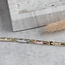 Tricolour gold bracelet with zirconia 14 kt