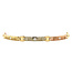 Tricolour gold bracelet with zirconia 14 kt