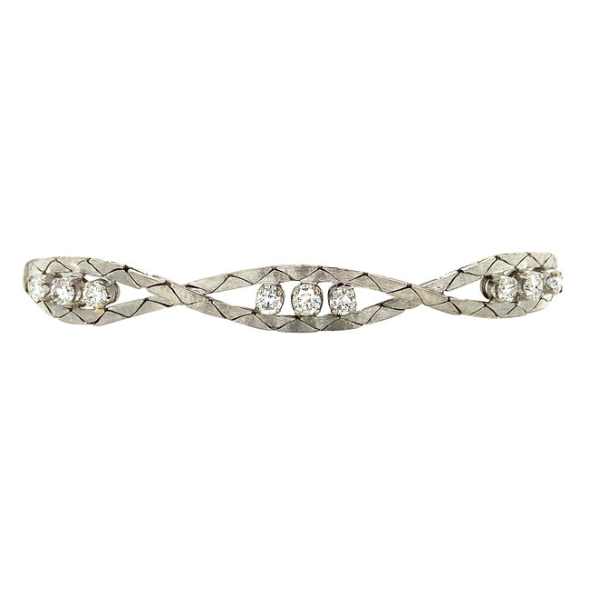 White gold bracelet with diamond 14 kt