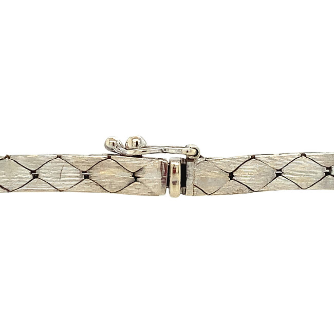 White gold bracelet with diamond 14 kt