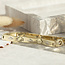 Gold bracelet bicolour 21 cm 14 kt