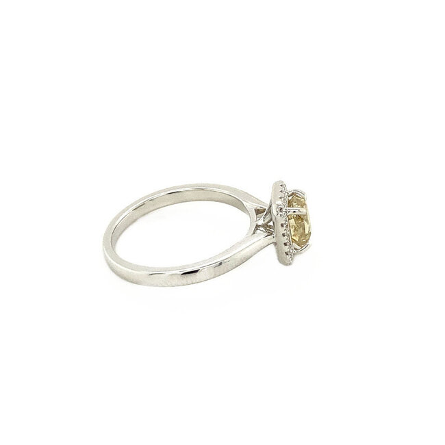 Witgouden ring met 1.11ct. diamant 14 krt *nieuw