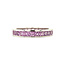 White gold alliance ring with pink sapphire 18 kt