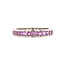 White gold alliance ring with pink sapphire 18 kt