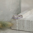 White gold alliance ring with pink sapphire 18 kt
