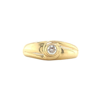 Goldener Ring mit Diamant 18 kt