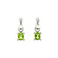 Witgouden oorhangers met peridoot en diamant van Bron Jewelry 14 krt