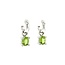 Witgouden oorhangers met peridoot en diamant 14 krt