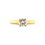 Gold solitaire ring with diamond 18 kt