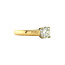 Gold solitaire ring with diamond 18 crt