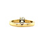 Gold solitaire ring with diamond 18 crt
