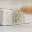 Gold pendant with zirconia 14 crt