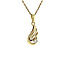 Gold pendant with zirconia 14 crt