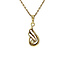 Gold pendant with zirconia 14 crt