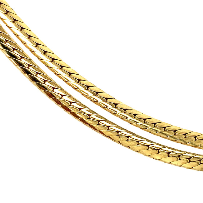 Gold choker with diamond 18 kt
