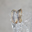 Tricolour gold half-hoops 14 kt