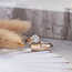Bicolour gold ring with 14 kt diamond