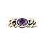 White gold ring with amethyst by Bron Jewelry 14 kt