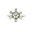 Witgouden entourage ring met diamant 14 krt