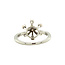 Witgouden entourage ring met diamant 14 krt