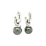 White gold earrings with pearl from Bron Jewelry 18 kt