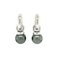 White gold earrings with pearl from Bron Jewelry 18 kt