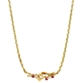 Goldener Choker mit Zirkonia 18 kt