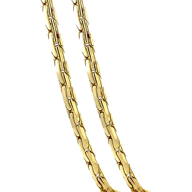 Golden choker with zirconia 18 kt