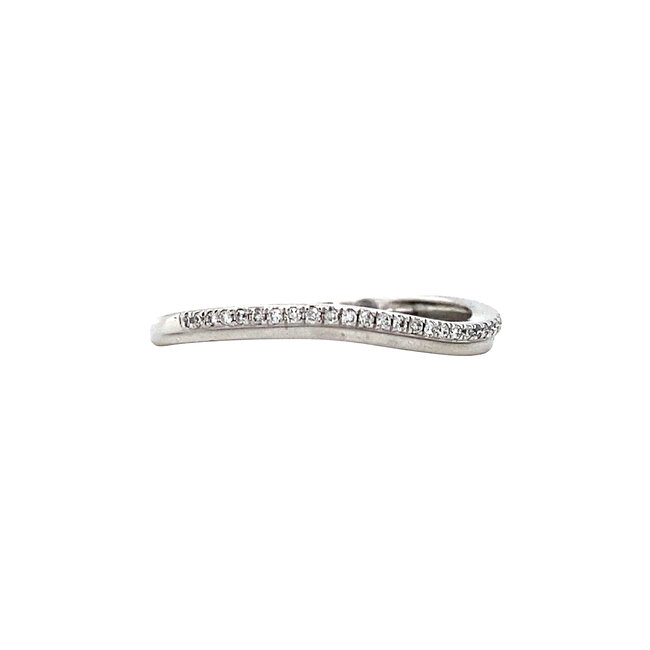 White gold ring with diamond 14 karat