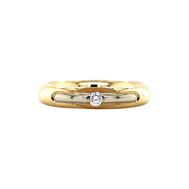 Golden ring with diamond 14 karat