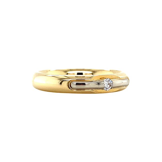 Golden ring with diamond 14 karat