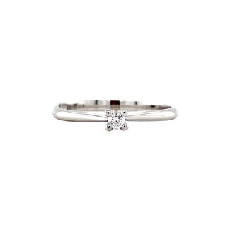 White gold solitaire ring with diamond 14 karat* new
