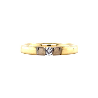 Gouden ring met diamant 14 karaat