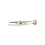 White gold solitaire ring with 14 kt diamond