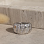 White gold ring with zirconia 18 karat