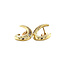 Gold stud earrings with diamond 14 kt