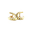 Gold stud earrings with diamond 14 kt