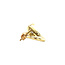 Gold stud earrings with diamond 14 kt