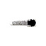 Weißgoldener Ring mit Saphir und Diamant 14 kt