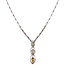 Weißgoldener Choker mit Diamant 46 cm 14 kt
