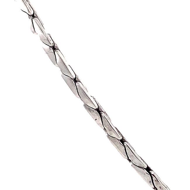 Weißgoldener Choker mit Diamant 46 cm 14 kt