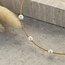 Goldener Armreif mit Perlen 18 kt