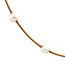 Goldener Armreif mit Perlen 18 kt